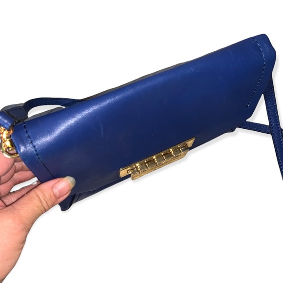 Zac Zac Posen Blue Leather Small Crossbody Bag - Picture 4 of 14
